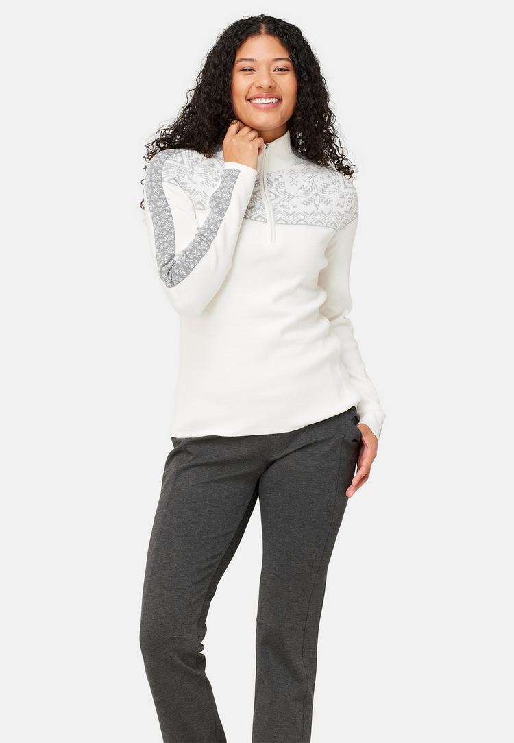 Krimson Klover Krimson Klover Summit Zip Neck Layerlangarmshirt Damen - snow - 0 | SportScheck