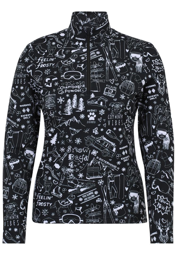 Krimson Klover Krimson Klover Graffiti Top Layerlangarmshirt Damen - black - 0 | SportScheck