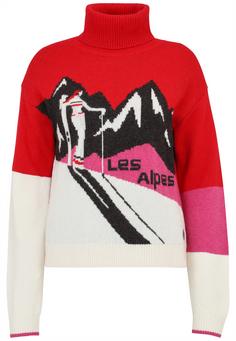 Krimson Klover Les Alpes Turtleneck Layerlangarmshirt Damen racing red