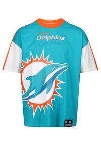 Re:Covered NFL Dolphins Miami Cut and Sew Oversized Printshirt Herren - Aqua