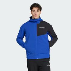 Rückansicht von adidas Terrex Multi Softshelljacke Softshelljacke Herren Semi Lucid Blue / Black