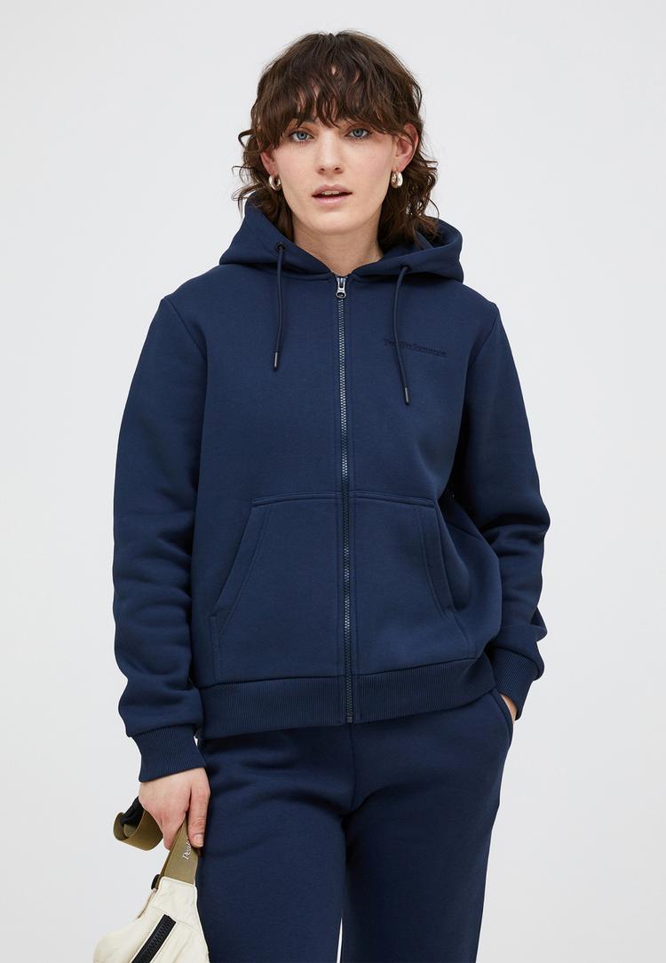 Peak Performance Peak Performance W Original Small Logo Zip Hood Sweatshirt Damen - dunkelblau - 1 | SportScheck