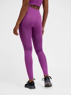 Rückansicht von hummel hmlSHAPING SEAMLESS MW TIGHTS Tights Damen CATTLEYA ORCHID