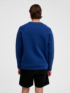 Rückansicht von hummel hmlTECH FLEECE REGULAR CREW Funktionssweatshirt ESTATE BLUE