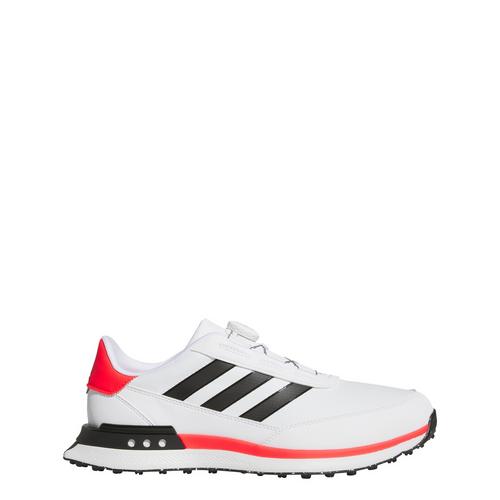 Rückansicht von adidas S2G Spikeless BOA 24 Wide Golfschuh Multifunktionsschuhe Herren Cloud White / Core Black / Lucid Red