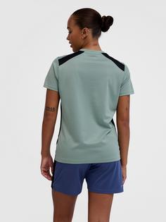 Rückansicht von hummel hmlMULTI PL JERSEY WOMAN Funktionsshirt Damen ICEBERG GREEN