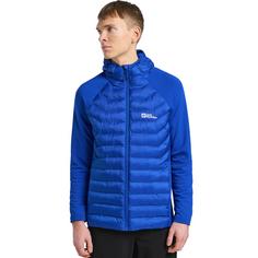 Rückansicht von Jack Wolfskin ROUTEBURN PRO HYBRID M Fleecejacke Herren vibrant blue