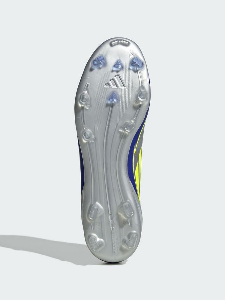 adidas adidas F50 League Messi FG/MG Fu&szlig;ballschuh Fu&szlig;ballschuhe - Silver Metallic / Solar Yellow / Lucid Blue - 1 | SportScheck