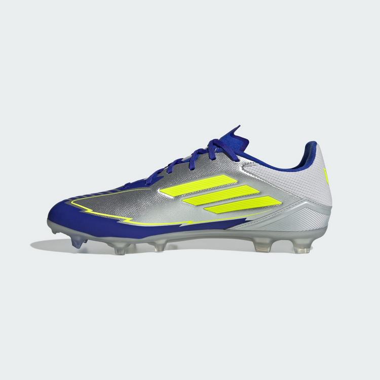 adidas adidas F50 League Messi FG/MG Fu&szlig;ballschuh Fu&szlig;ballschuhe - Silver Metallic / Solar Yellow / Lucid Blue - 4 | SportScheck