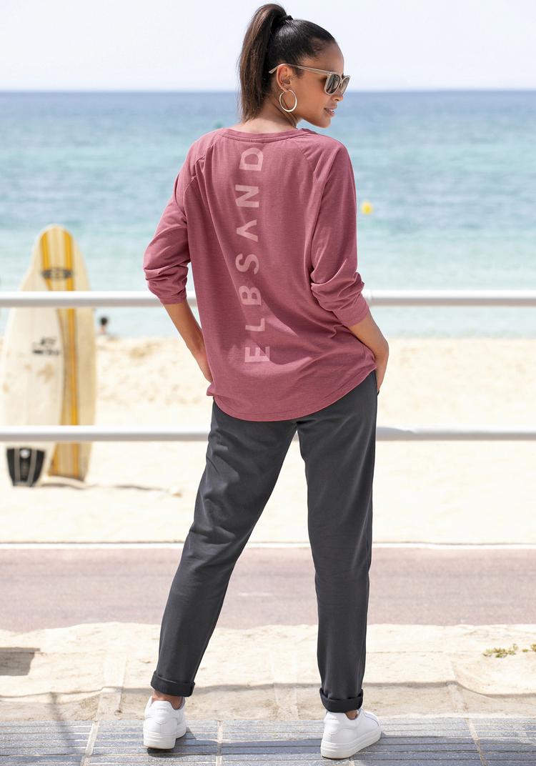 ELBSAND ELBSAND Longsleeve Longshirt Damen - mauve meliert - 0 | SportScheck