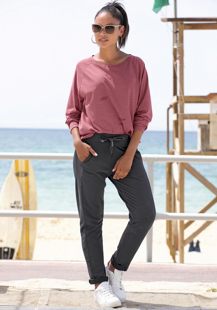 ELBSAND ELBSAND Longsleeve Longshirt Damen - mauve meliert - 1 | SportScheck