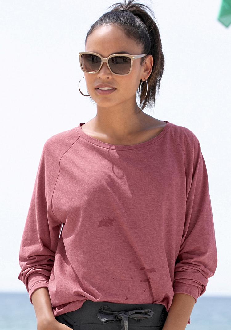 ELBSAND ELBSAND Longsleeve Longshirt Damen - mauve meliert - 2 | SportScheck