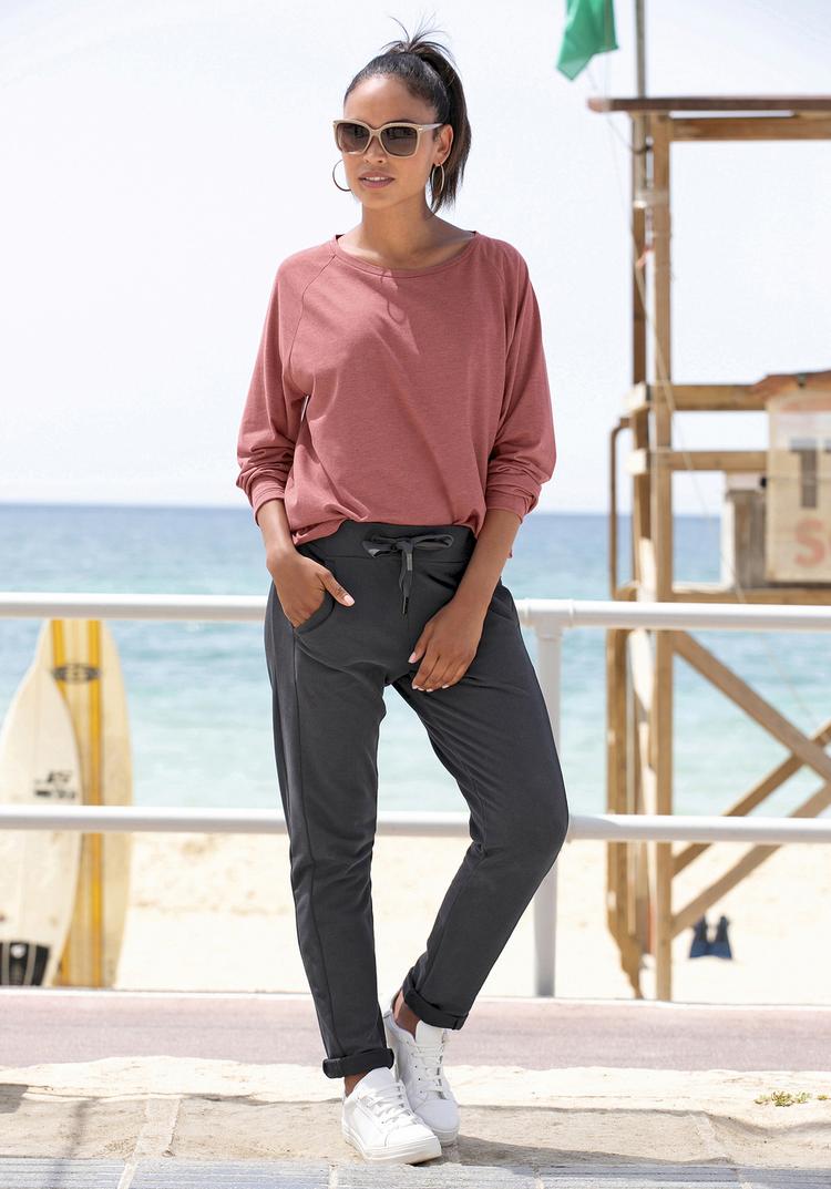 ELBSAND ELBSAND Longsleeve Longshirt Damen - mauve meliert - 3 | SportScheck