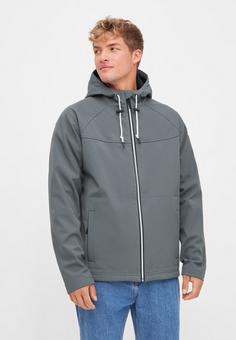 Rückansicht von Derbe Isleby Softshelljacke Herren lava smoke_navy