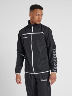 Rückansicht von hummel hmlAUTHENTIC TRAINING JACKET Funktionssweatshirt Herren BLACK/WHITE