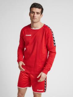 Rückansicht von hummel hmlAUTHENTIC TRAINING SWEAT Funktionssweatshirt Herren TRUE RED