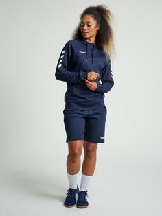 Rückansicht von hummel HMLGO COTTON HOODIE WOMAN Hoodie Damen MARINE