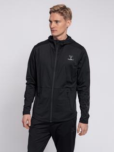 Rückansicht von hummel hmlASTON ZIP HOODIE Funktionssweatshirt Herren BLACK