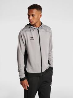 Rückansicht von hummel hmlLEAD ZIP POLY HOODIE Hoodie Herren GREY MELANGE