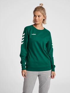 Rückansicht von hummel HMLGO COTTON SWEATSHIRT WOMAN Funktionssweatshirt Damen EVERGREEN