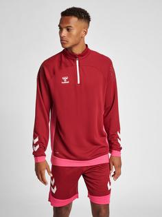 Rückansicht von hummel hmlLEAD HALF ZIP Funktionssweatshirt Herren BIKING RED