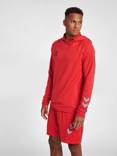 Rückansicht von hummel hmlLEAD POLY HOODIE Hoodie Herren TRUE RED