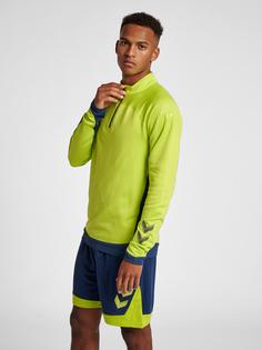 Rückansicht von hummel hmlLEAD HALF ZIP Funktionssweatshirt Herren LIME PUNCH
