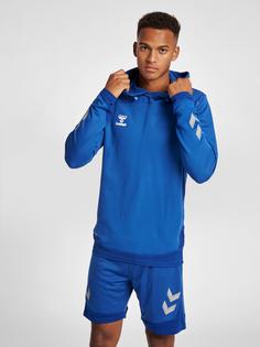Rückansicht von hummel hmlLEAD POLY HOODIE Hoodie Herren TRUE BLUE