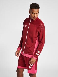 Rückansicht von hummel hmlLEAD POLY ZIP JACKET Funktionssweatshirt Herren BIKING RED