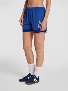 Rückansicht von hummel hmlLEAD WOMENS POLY SHORTS Funktionsshorts Damen TRUE BLUE