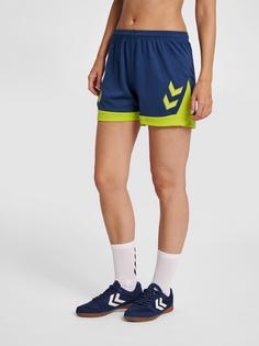 Rückansicht von hummel hmlLEAD WOMENS POLY SHORTS Funktionsshorts Damen DARK DENIM