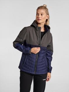 Rückansicht von hummel hmlNORTH HYBRID JACKET WOMAN Trainingsjacke Damen ASPHALT