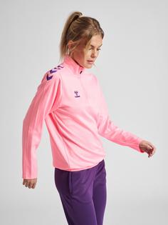 Rückansicht von hummel hmlCORE XK HALF ZIP SWEAT WOMAN Funktionssweatshirt Damen COTTON CANDY