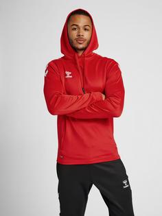 Rückansicht von hummel hmlCORE XK POLY HOOD SWEAT Hoodie TRUE RED