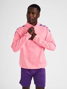 Rückansicht von hummel hmlCORE XK HALF ZIP POLY SWEAT Funktionssweatshirt COTTON CANDY