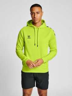 Rückansicht von hummel hmlCORE XK POLY HOOD SWEAT Hoodie LIME POPSICLE