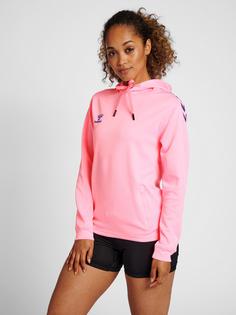 Rückansicht von hummel hmlCORE XK POLY SWEAT HOODIE WOMAN Hoodie Damen COTTON CANDY