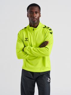 Rückansicht von hummel hmlCORE XK HALF ZIP POLY SWEAT Funktionssweatshirt LIME POPSICLE