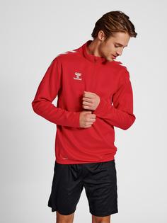 Rückansicht von hummel hmlCORE XK HALF ZIP POLY SWEAT Funktionssweatshirt TRUE RED