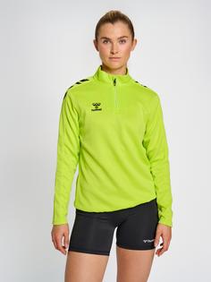 Rückansicht von hummel hmlCORE XK HALF ZIP SWEAT WOMAN Funktionssweatshirt Damen LIME POPSICLE