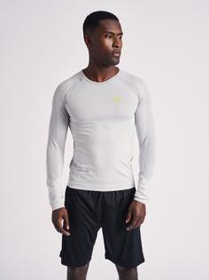 Rückansicht von hummel hmlGG12 TRAINING SEAMLESS L/S Funktionsshirt Herren ALLOY MELANGE