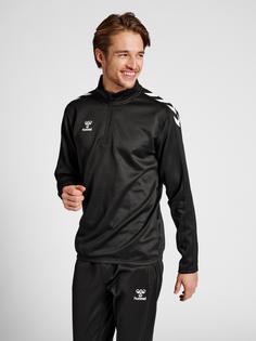 Rückansicht von hummel hmlCORE XK HALF ZIP POLY SWEAT Funktionssweatshirt BLACK/BLACK