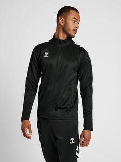 Rückansicht von hummel hmlCORE XK POLY ZIP SWEAT Funktionssweatshirt BLACK/BLACK