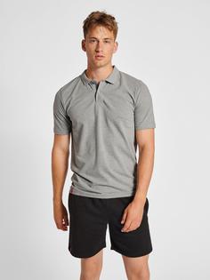 Rückansicht von hummel hmlRED CLASSIC POLO Funktionsshirt Herren GREY MELANGE