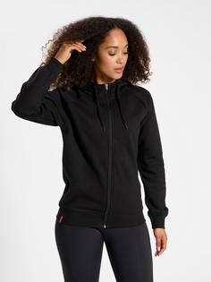 Rückansicht von hummel hmlRED CLASSIC ZIP HOODIE WOMAN Hoodie Damen BLACK