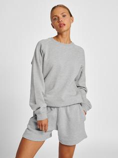 Rückansicht von hummel hmlRED CLASSIC SWEATSHIRT WOMAN Funktionssweatshirt Damen GREY MELANGE