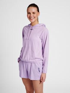 Rückansicht von hummel hmlZANDRA HOODIE Hoodie Damen PASTEL LILAC MELANGE