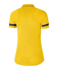 Rückansicht von Nike Academy 21 Poloshirt Damen Poloshirt Damen gelbschwarzgrau