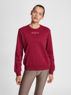 Rückansicht von hummel hmlTE ELEMENT SWEATSHIRT Funktionssweatshirt Damen CABERNET