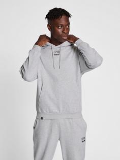 Rückansicht von hummel hmlLP10 BOXY SWEAT HOODIE Hoodie Herren LIGHT GREY MELANGE